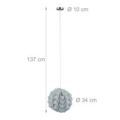 Hängelampe In Hellgrau -Relaxdays relaxdays hangelampe in hellgrau 3