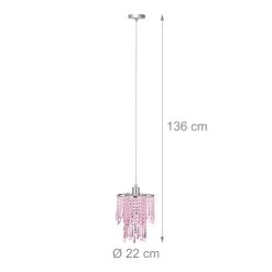 Hängelampe In Rosa - Ø 22 Cm 10 Hängelampe In Rosa - Ø 22 Cm -Relaxdays relaxdays hangelampe in rosa o 22 cm 3