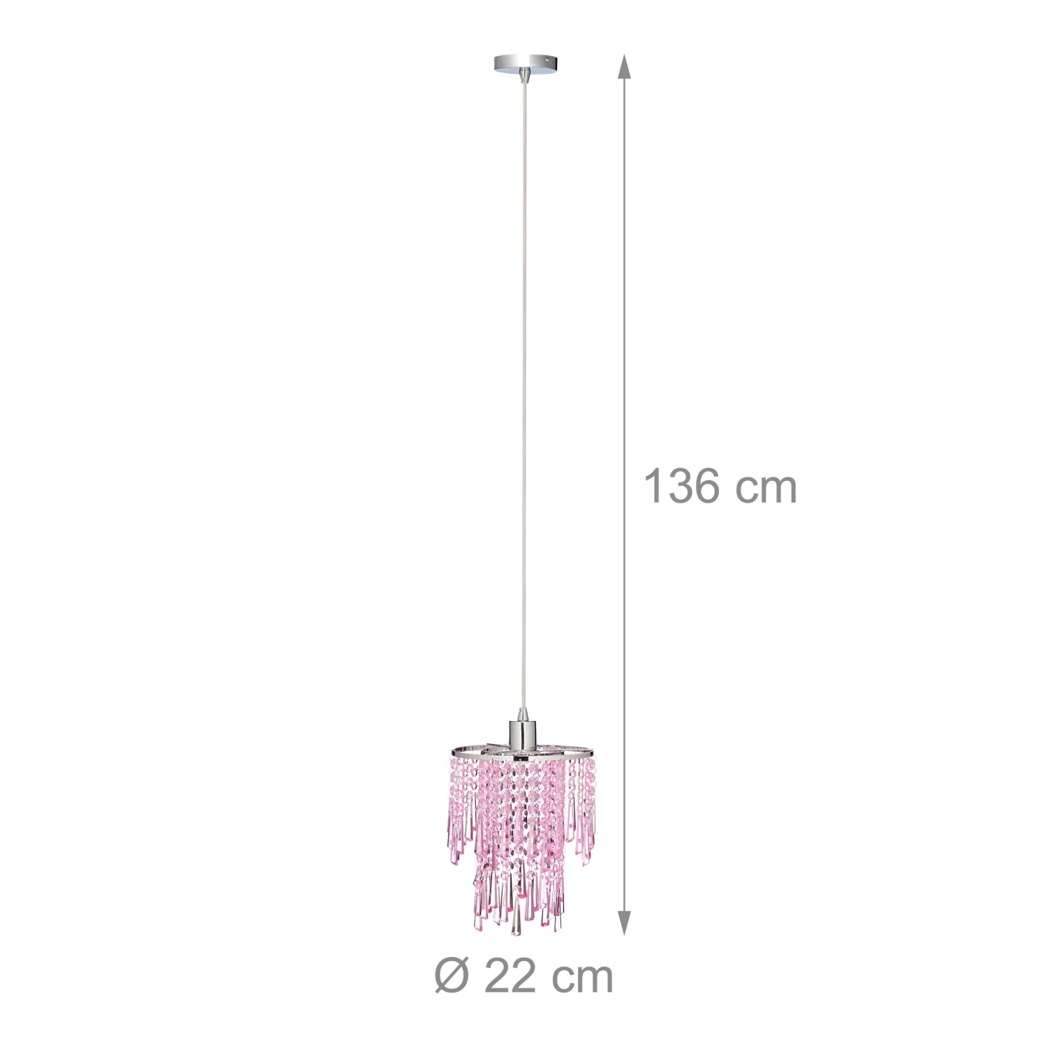 Hängelampe In Rosa - Ø 22 Cm 4 Hängelampe In Rosa - Ø 22 Cm – Bild 4