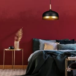 Hängelampe In Schwarz/Gold - Ø 33,5 Cm -Relaxdays relaxdays hangelampe in schwarz gold o 33 5 cm 2