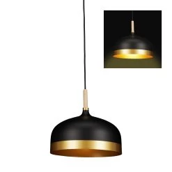 Hängelampe In Schwarz/Gold - Ø 33,5 Cm