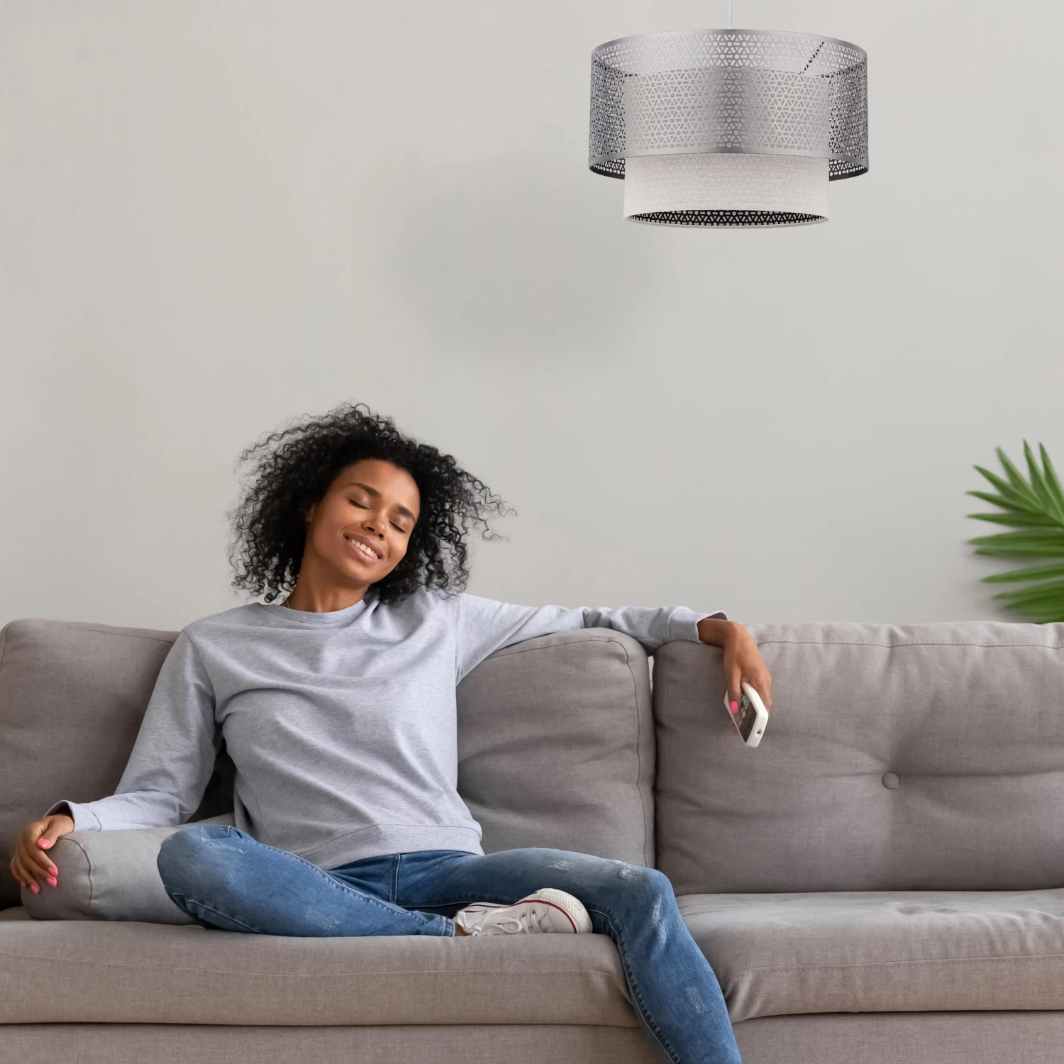 Hängelampe In Silber - Ø 40,5 Cm 5 Hängelampe In Silber - Ø 40,5 Cm – Bild 5