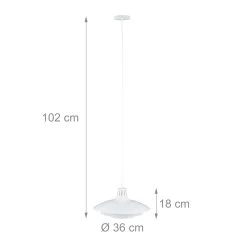 Hängelampe In Weiß -Relaxdays relaxdays hangelampe in weiss 3