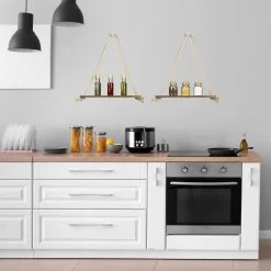 Hängeregal In Braun - (B)43 X (H)49 X (T)13 Cm -Relaxdays relaxdays hangeregal in braun b 43 x h 49 x t 13 cm 2