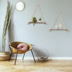 Hängeregal In Braun - (B)43 X (H)49 X (T)13 Cm -Relaxdays relaxdays hangeregal in braun b 43 x h 49 x t 13 cm 4