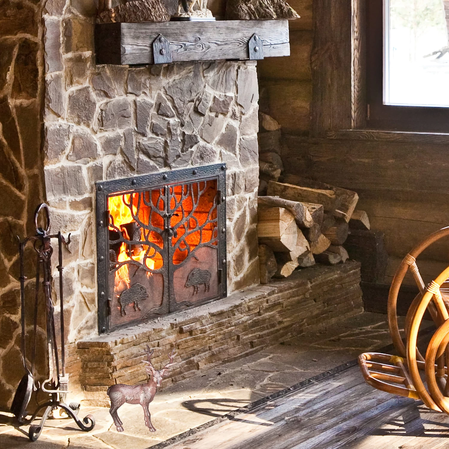 Hirsch Figur In Braun - Größe L 2 Hirsch Figur In Braun - Größe L – Bild 2