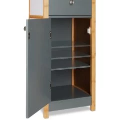 Hochschrank In Grau - (B)31,5 X (H)165 X (T)29 Cm -Relaxdays relaxdays hochschrank in grau b 31 5 x h 165 x t 29 cm 6