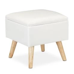 Hocker In Weiß - (B)40 X (H)40 X (T)40 Cm