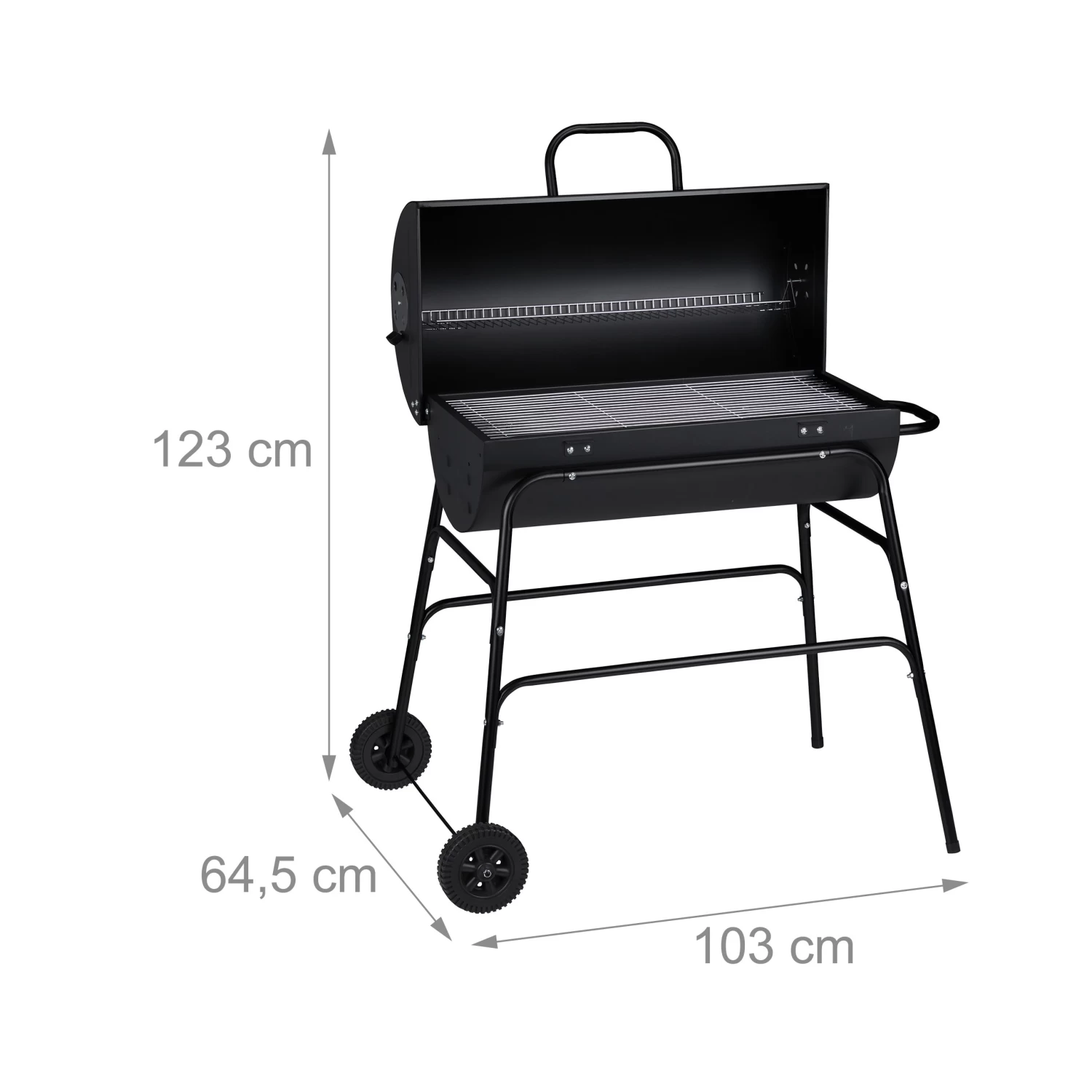 Holzkohlegrill In Schwarz (B)103 X (H)96,5 X (T) 64,5 Cm 4 Holzkohlegrill In Schwarz (B)103 X (H)96,5 X (T) 64,5 Cm – Bild 4