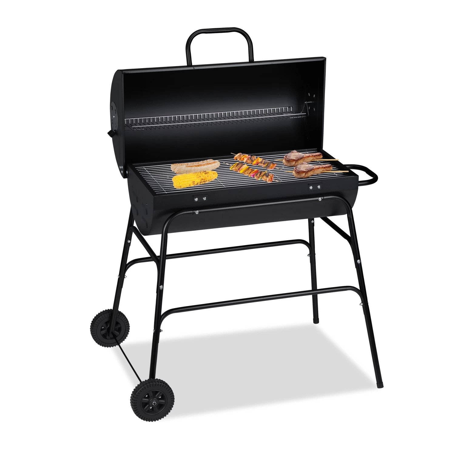 Holzkohlegrill In Schwarz (B)103 X (H)96,5 X (T) 64,5 Cm 1 Holzkohlegrill In Schwarz (B)103 X (H)96,5 X (T) 64,5 Cm