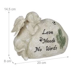 Hunde-Grabschmuck In Creme - (B)20 X (H)14,5 X (T)8 Cm -Relaxdays relaxdays hunde grabschmuck in creme b 20 x h 14 5 x t 8 cm 3