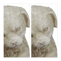 Hunde-Grabschmuck In Creme - (B)20 X (H)14,5 X (T)8 Cm -Relaxdays relaxdays hunde grabschmuck in creme b 20 x h 14 5 x t 8 cm 5