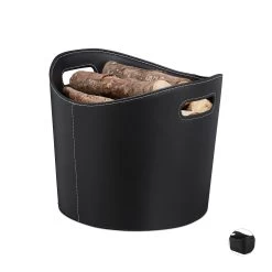 Kaminholzkorb L In Schwarz