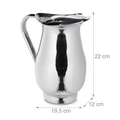 Kanne Edelstahl In Silber - 2 L -Relaxdays relaxdays kanne edelstahl in silber 2 l 3