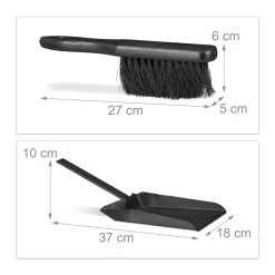 Kehrgarnitur In Schwarz -Relaxdays relaxdays kehrgarnitur in schwarz 3