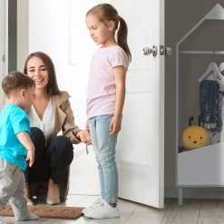 Kinder-Kleiderständer In Grau/ Weiß - (B)48 X (H)117 X (T)30 Cm 10 Kinder-Kleiderständer In Grau/ Weiß - (B)48 X (H)117 X (T)30 Cm -Relaxdays relaxdays kinder kleiderstander in grau weiss b 48 x h 117 x t 30 cm 2