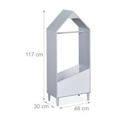 Kinder-Kleiderständer In Grau/ Weiß - (B)48 X (H)117 X (T)30 Cm 11 Kinder-Kleiderständer In Grau/ Weiß - (B)48 X (H)117 X (T)30 Cm -Relaxdays relaxdays kinder kleiderstander in grau weiss b 48 x h 117 x t 30 cm 3