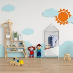 Kinder-Kleiderständer In Grau/ Weiß - (B)48 X (H)117 X (T)30 Cm 12 Kinder-Kleiderständer In Grau/ Weiß - (B)48 X (H)117 X (T)30 Cm -Relaxdays relaxdays kinder kleiderstander in grau weiss b 48 x h 117 x t 30 cm 4