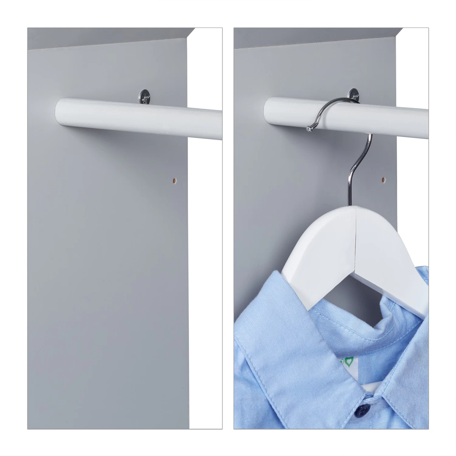 Kinder-Kleiderständer In Grau/ Weiß - (B)48 X (H)117 X (T)30 Cm 6 Kinder-Kleiderständer In Grau/ Weiß - (B)48 X (H)117 X (T)30 Cm – Bild 6