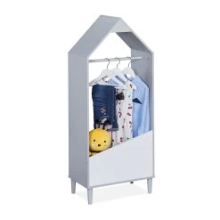 Kinder-Kleiderständer In Grau/ Weiß - (B)48 X (H)117 X (T)30 Cm 15 Kinder-Kleiderständer In Grau/ Weiß - (B)48 X (H)117 X (T)30 Cm -Relaxdays relaxdays kinder kleiderstander in grau weiss b 48 x h 117 x t 30 cm 7