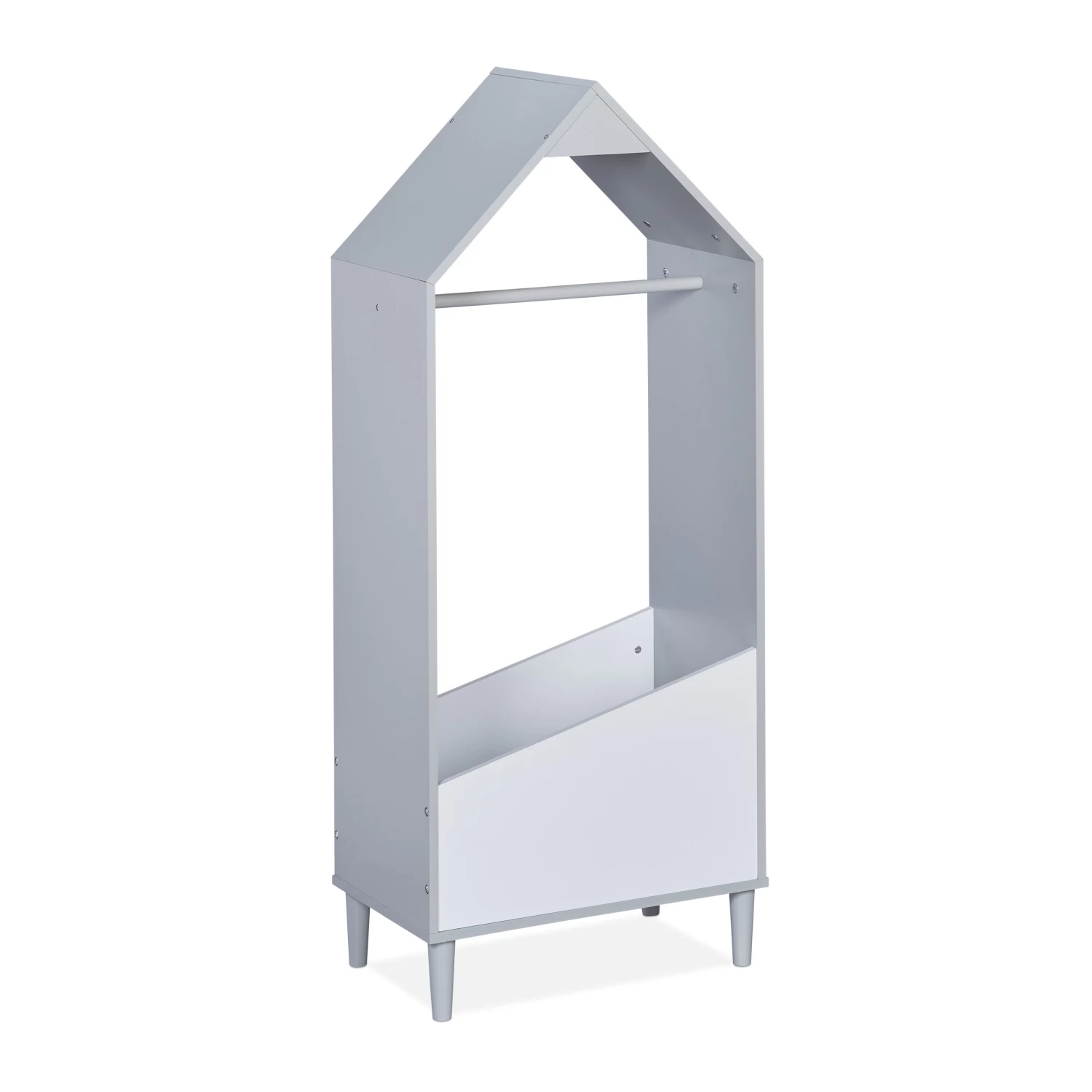 Kinder-Kleiderständer In Grau/ Weiß - (B)48 X (H)117 X (T)30 Cm 1 Kinder-Kleiderständer In Grau/ Weiß - (B)48 X (H)117 X (T)30 Cm