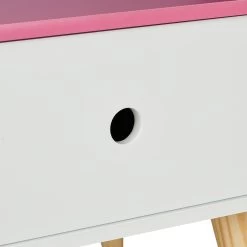Kinder-Nachttisch In Weiß/ Rosa - (B)38 X (H)31 X (T)30 Cm -Relaxdays relaxdays kinder nachttisch in weiss rosa b 38 x h 31 x t 30 cm 5