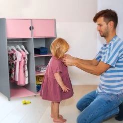 Kindergarderobe In Rosa/ Grau - (B)90 X (H)120 X (T)48 Cm 10 Kindergarderobe In Rosa/ Grau - (B)90 X (H)120 X (T)48 Cm -Relaxdays relaxdays kindergarderobe in rosa grau b 90 x h 120 x t 48 cm 2