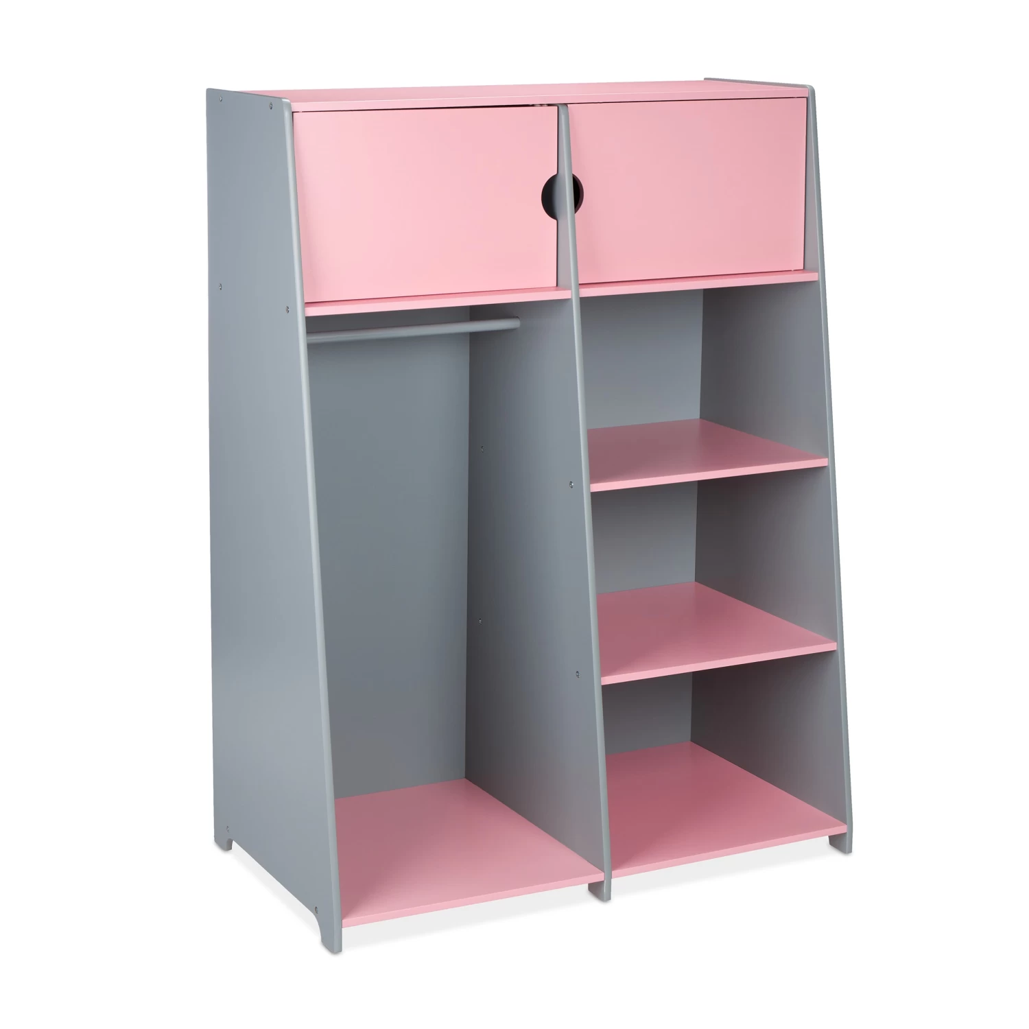 Kindergarderobe In Rosa/ Grau - (B)90 X (H)120 X (T)48 Cm 1 Kindergarderobe In Rosa/ Grau - (B)90 X (H)120 X (T)48 Cm