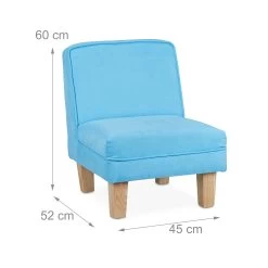 Kindersessel In Blau - (B)45 X (H)60 X (T)52 Cm -Relaxdays relaxdays kindersessel in blau b 45 x h 60 x t 52 cm 3