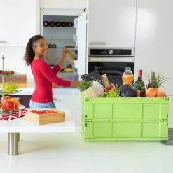 Klappbox In Grün - (B)58,5 X (H)31,5 X (T)40 Cm -Relaxdays relaxdays klappbox in grun b 58 5 x h 31 5 x t 40 cm 2