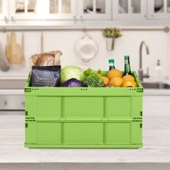 Klappbox In Grün - (B)58,5 X (H)31,5 X (T)40 Cm -Relaxdays relaxdays klappbox in grun b 58 5 x h 31 5 x t 40 cm 4