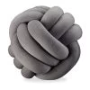 Knotenkissen In Dunkelgrau - Ø 25 Cm