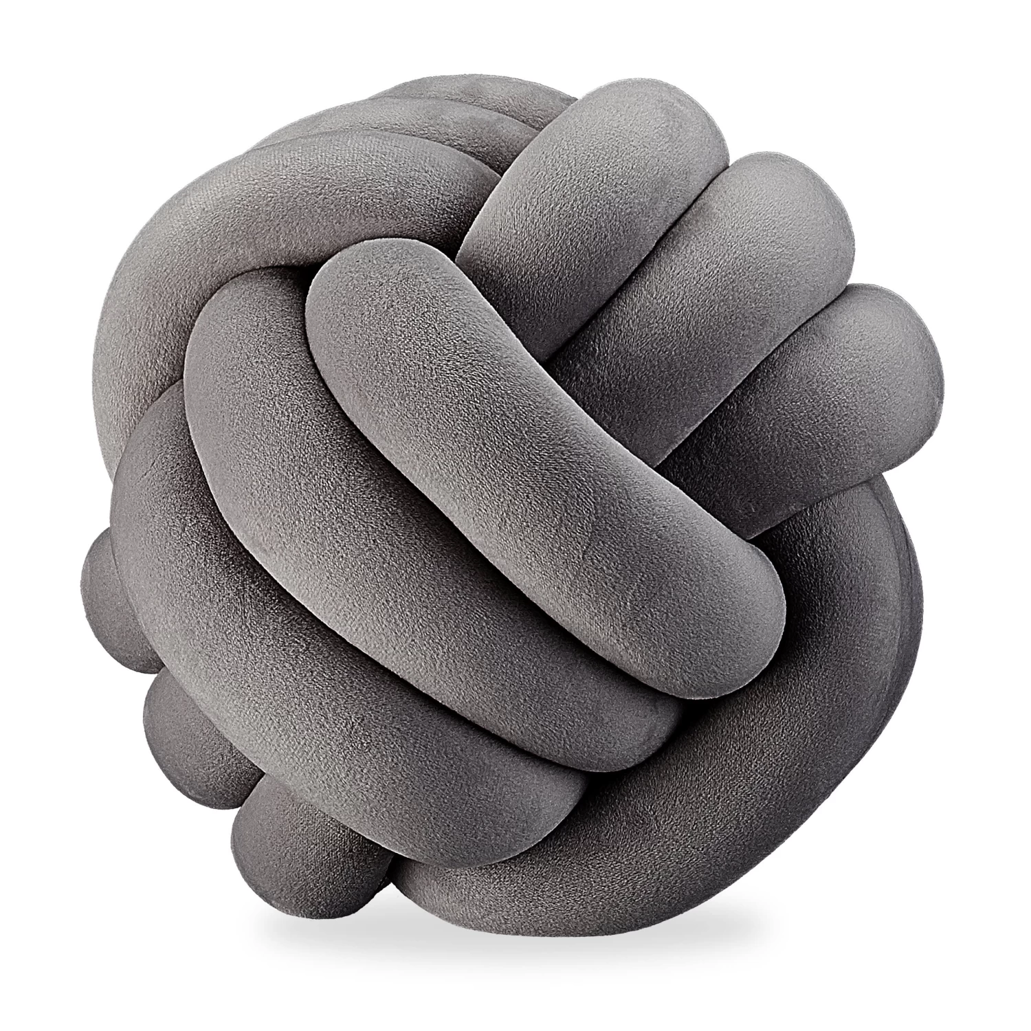 Knotenkissen In Dunkelgrau - Ø 25 Cm 8 Knotenkissen In Dunkelgrau - Ø 25 Cm – Bild 8