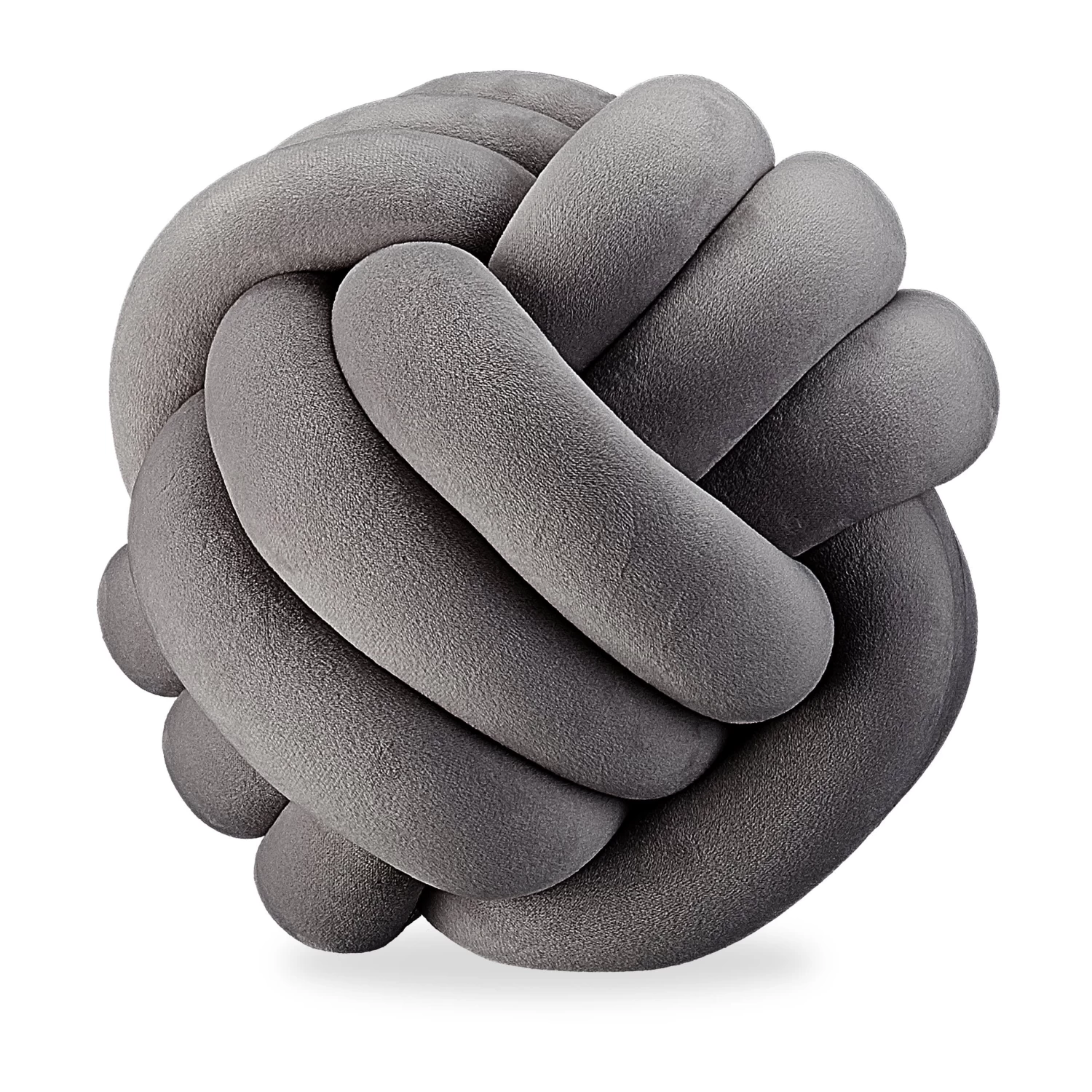 Knotenkissen In Dunkelgrau - Ø 25 Cm 1 Knotenkissen In Dunkelgrau - Ø 25 Cm