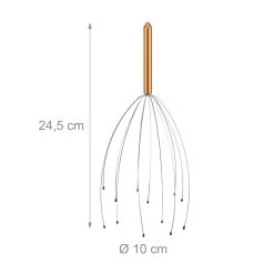 Kopfmassagegerät In Gold -Relaxdays relaxdays kopfmassagegerat in gold 3