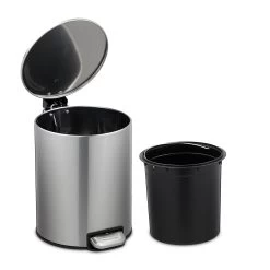 Kosmetikeimer In Silber - 5 L -Relaxdays relaxdays kosmetikeimer in silber 5 l 6