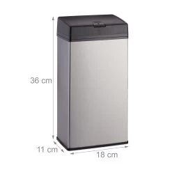 Kosmetikeimer In Silber - 6 L -Relaxdays relaxdays kosmetikeimer in silber 6 l 3