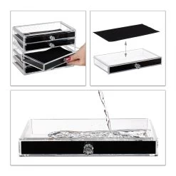 Kosmetikorganizer Organizer In Schwarz -Relaxdays relaxdays kosmetikorganizer organizer in schwarz 5