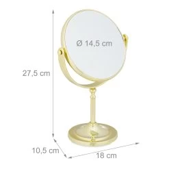 Kosmetikspiegel In Gold -Relaxdays relaxdays kosmetikspiegel in gold 3