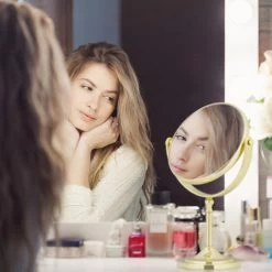 Kosmetikspiegel In Gold -Relaxdays relaxdays kosmetikspiegel in gold 4