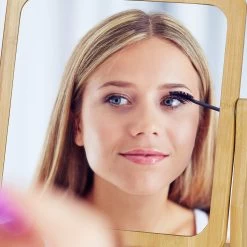 Kosmetikspiegel In Natur - (B)26,5 X (H)27 X (T)7 Cm -Relaxdays relaxdays kosmetikspiegel in natur b 26 5 x h 27 x t 7 cm 2