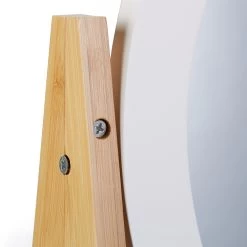 Kosmetikspiegel In Weiß/Natur - Ø 32,5 Cm -Relaxdays relaxdays kosmetikspiegel in weiss natur o 32 5 cm 6