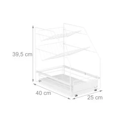 Küchenschrank Organizer In Weiß - (B)25 X (H)39,5 X (T)40 Cm -Relaxdays relaxdays kuchenschrank organizer in weiss b 25 x h 39 5 x t 40 cm 3