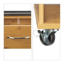 Küchenwagen In Natur - (B)47,5 X (H)81,5 X (T)37,5 Cm -Relaxdays relaxdays kuchenwagen in natur b 47 5 x h 81 5 x t 37 5 cm 6