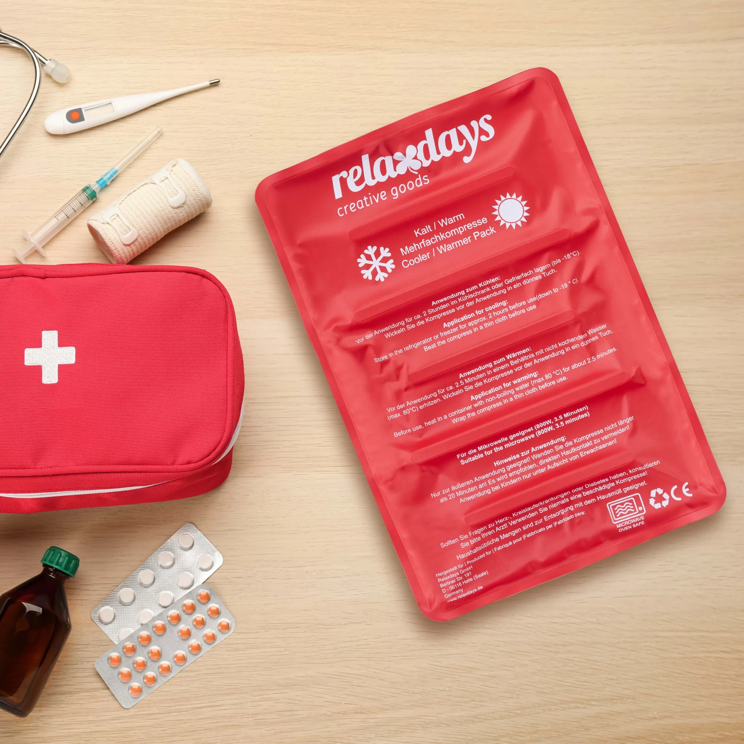 Kühlpad In Rot - (B)25 X (H)2 X (T)36 Cm 2 Kühlpad In Rot - (B)25 X (H)2 X (T)36 Cm – Bild 2