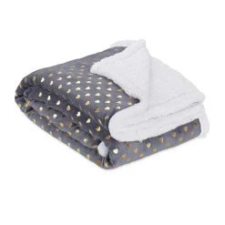 Kuscheldecke Herzen In Grau/Weiß - (B)150 X (T)200 Cm -Relaxdays relaxdays kuscheldecke herzen in grau weiss b 150 x t 200 cm 5