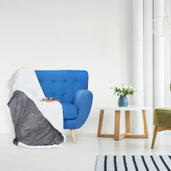 Relaxdays -Relaxdays relaxdays kuscheldecke punkte in grau weiss b 150 x t 200 cm 1