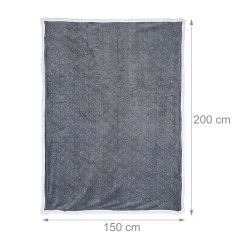 Kuscheldecke Punkte In Grau/Weiß - (B)150 X (T)200 Cm -Relaxdays relaxdays kuscheldecke punkte in grau weiss b 150 x t 200 cm 3
