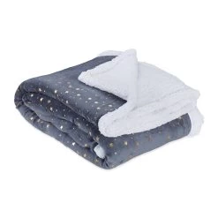 Kuscheldecke Sterne In Grau/Weiß - (B)150 X (T)200 Cm -Relaxdays relaxdays kuscheldecke sterne in grau weiss b 150 x t 200 cm 5