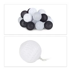 LED Lichterkette In Weiß/Grau/Schwarz (L)160 Cm